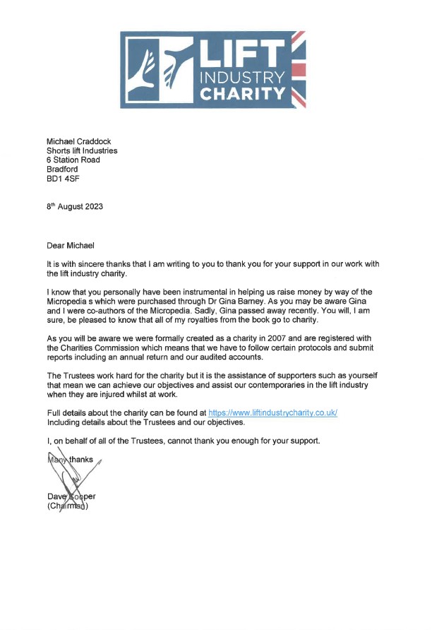 Lift Industry Charity