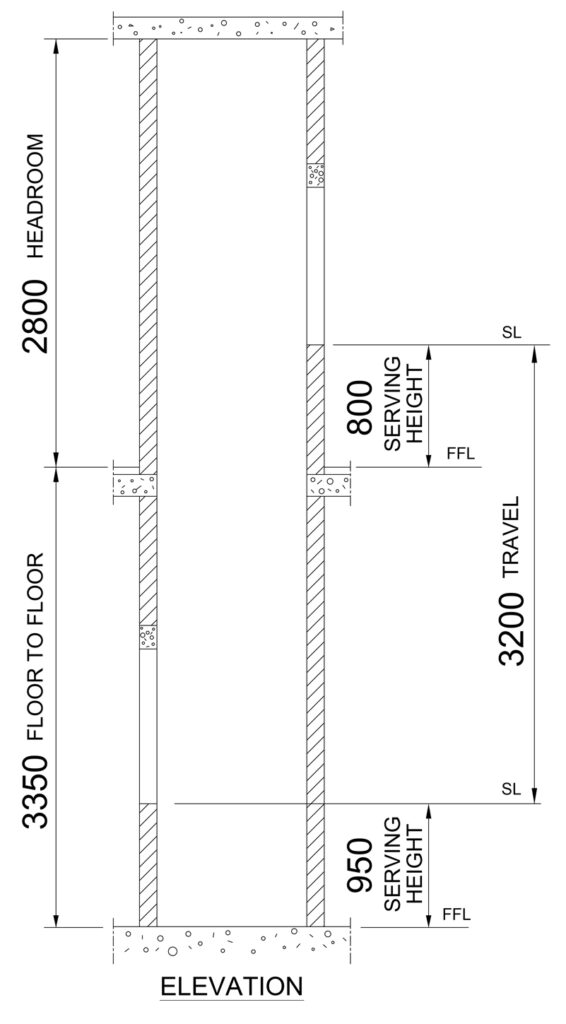 Example Plan Drawing - 3 Common Dumbwaiter Measurement Mistakes