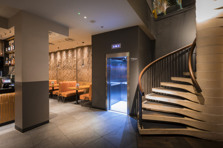Specialist Passenger Lift installed within a Nando's Restaurant at The O2