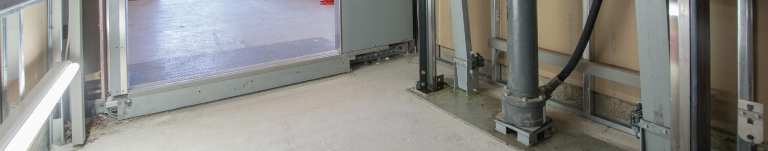 low headroom passenger lift installation
